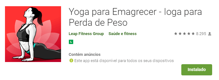 Imagem Divulgação do App Yoga Para Emagrecer